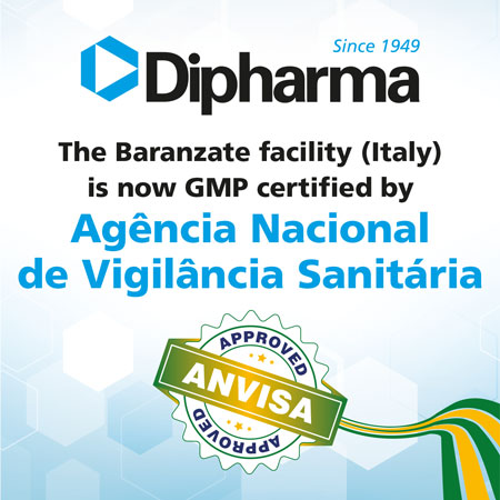 Dipharma receives GMP certification<br/> from Brazilian ANVISA