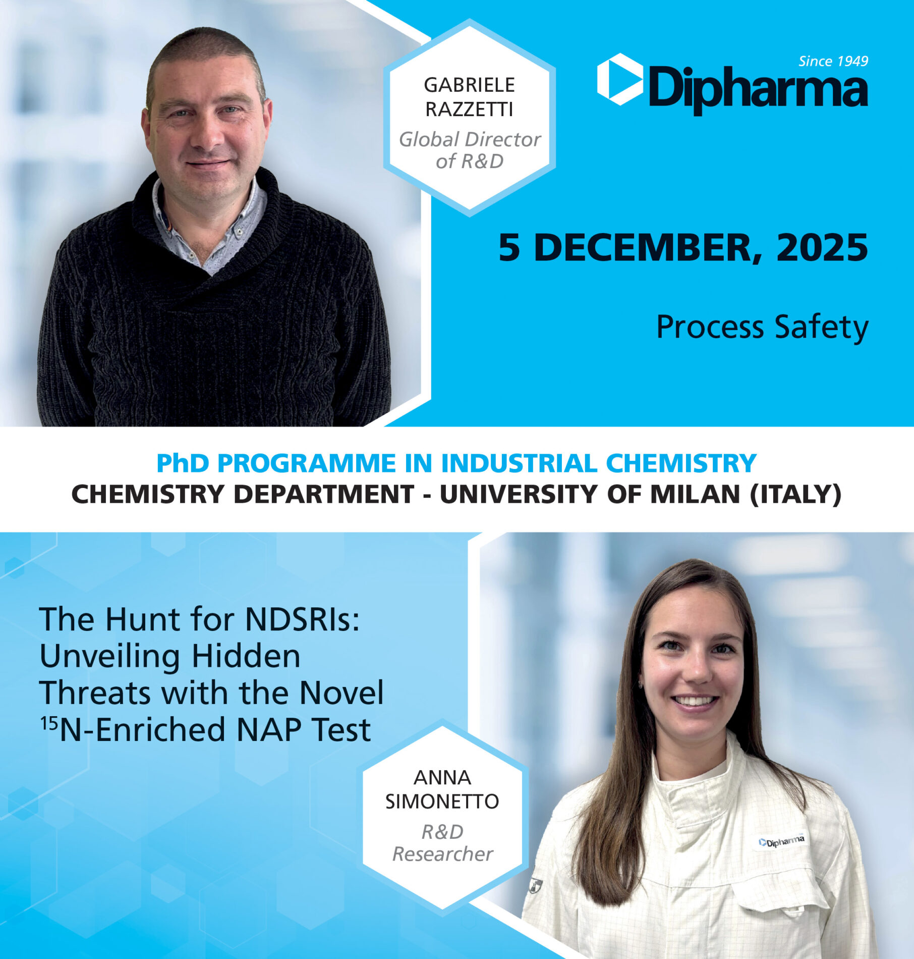 Dipharma contributed to the PhD course “Process Development for the Synthesis of Pharmaceutical Products”